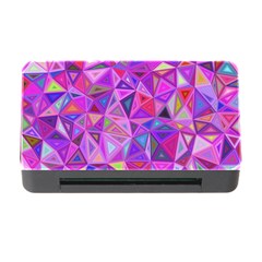 Pink Triangle Background Abstract Memory Card Reader With Cf by Pakrebo