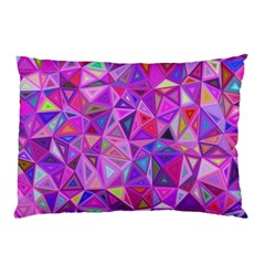 Pink Triangle Background Abstract Pillow Case (two Sides) by Pakrebo