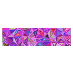 Pink Triangle Background Abstract Satin Scarf (oblong) by Pakrebo