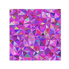 Pink Triangle Background Abstract Small Satin Scarf (square) by Pakrebo