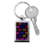 Pattern Background Structure Pink Key Chains (Rectangle)  Front