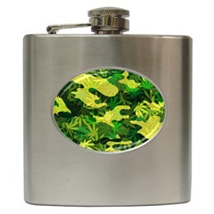 Marijuana Camouflage Cannabis Drug Hip Flask (6 Oz) by Pakrebo