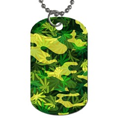 Marijuana Camouflage Cannabis Drug Dog Tag (two Sides) by Pakrebo