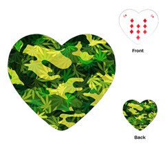 Marijuana Camouflage Cannabis Drug Playing Cards (heart) by Pakrebo