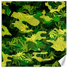 Marijuana Camouflage Cannabis Drug Canvas 16  X 16  by Pakrebo