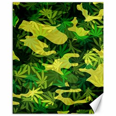 Marijuana Camouflage Cannabis Drug Canvas 11  X 14  by Pakrebo