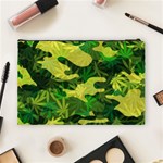 Marijuana Camouflage Cannabis Drug Cosmetic Bag (Large) Back