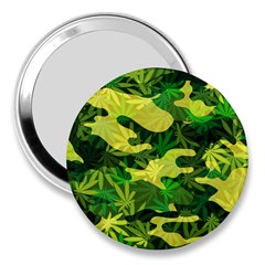 Marijuana Camouflage Cannabis Drug 3  Handbag Mirrors by Pakrebo