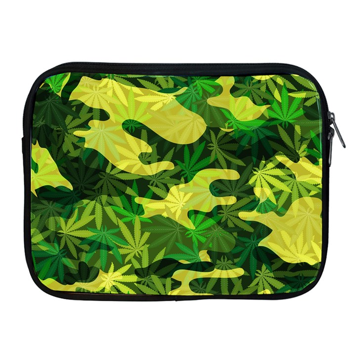 Marijuana Camouflage Cannabis Drug Apple iPad 2/3/4 Zipper Cases