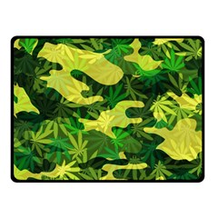 Marijuana Camouflage Cannabis Drug Double Sided Fleece Blanket (small)  by Pakrebo