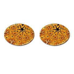 Fractal Pattern Spiral Cufflinks (oval) by Pakrebo