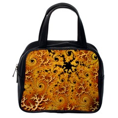 Fractal Pattern Spiral Classic Handbag (one Side) by Pakrebo