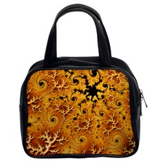 Fractal Pattern Spiral Classic Handbag (two Sides) by Pakrebo