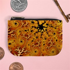 Fractal Pattern Spiral Mini Coin Purse by Pakrebo