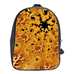 Fractal Pattern Spiral School Bag (large) by Pakrebo