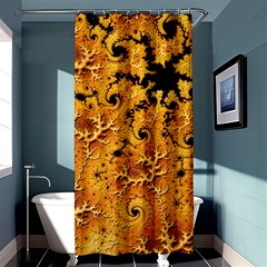 Fractal Pattern Spiral Shower Curtain 36  X 72  (stall)  by Pakrebo