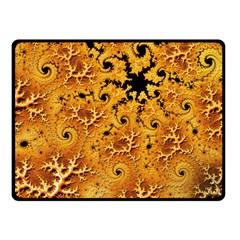 Fractal Pattern Spiral Double Sided Fleece Blanket (small)  by Pakrebo