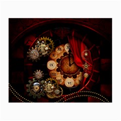 Steampunk, Wonderful Clockswork Small Glasses Cloth by FantasyWorld7