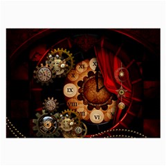 Steampunk, Wonderful Clockswork Large Glasses Cloth (2-side) by FantasyWorld7