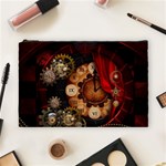 Steampunk, Wonderful Clockswork Cosmetic Bag (Large) Front