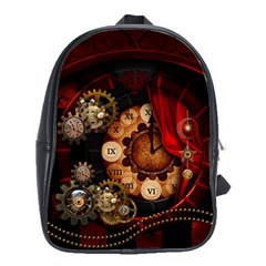 Steampunk, Wonderful Clockswork School Bag (large) by FantasyWorld7