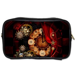 Steampunk, Wonderful Clockswork Toiletries Bag (one Side) by FantasyWorld7