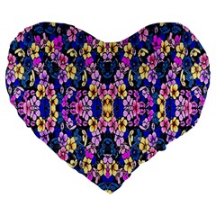 Ml 5-2 Large 19  Premium Flano Heart Shape Cushions by ArtworkByPatrick