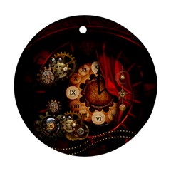 Steampunk, Wonderful Clockswork Ornament (round) by FantasyWorld7