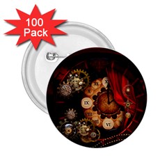 Steampunk, Wonderful Clockswork 2 25  Buttons (100 Pack)  by FantasyWorld7