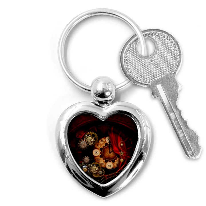 Steampunk, Wonderful Clockswork Key Chains (Heart) 