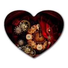 Steampunk, Wonderful Clockswork Heart Mousepads by FantasyWorld7