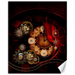 Steampunk, Wonderful Clockswork Canvas 11  X 14  by FantasyWorld7