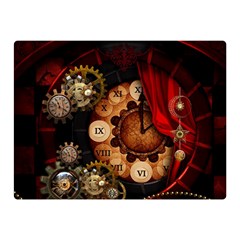 Steampunk, Wonderful Clockswork Double Sided Flano Blanket (mini)  by FantasyWorld7