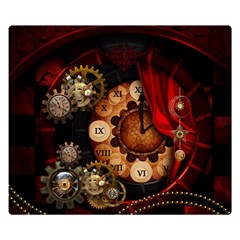 Steampunk, Wonderful Clockswork Double Sided Flano Blanket (small)  by FantasyWorld7