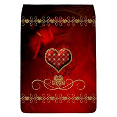 Wonderful Heart With Roses Removable Flap Cover (l) by FantasyWorld7