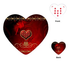 Wonderful Heart With Roses Playing Cards (heart) by FantasyWorld7