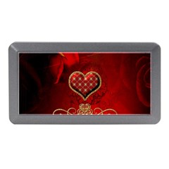 Wonderful Heart With Roses Memory Card Reader (mini) by FantasyWorld7