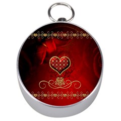 Wonderful Heart With Roses Silver Compasses by FantasyWorld7