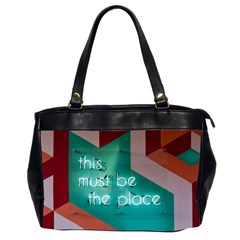 This Must Be The Place    Oversize Office Handbag (2 Sides) by WensdaiAmbrose