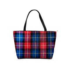 Blue & Red Plaid Classic Shoulder Handbag by WensdaiAmbrose