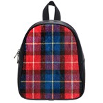 Blue & Red Plaid School Bag (Small) Front