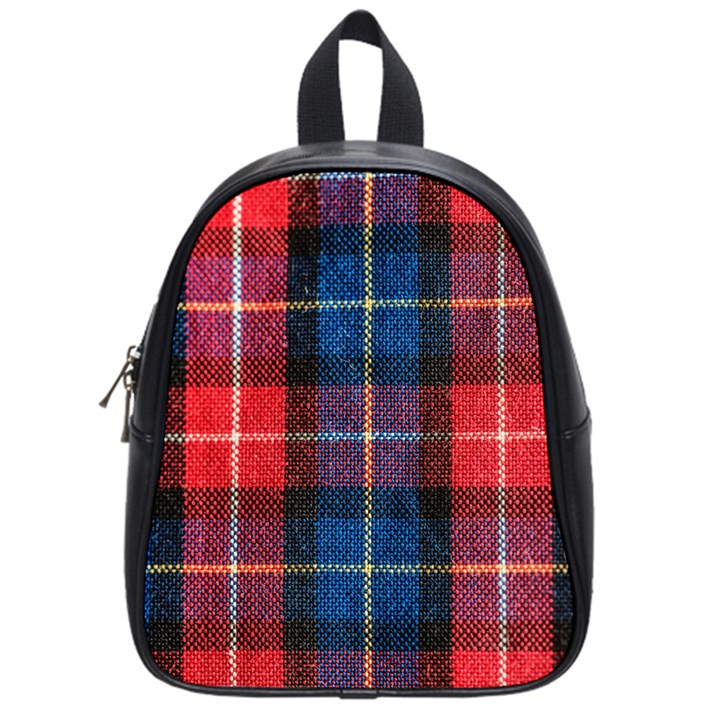 Blue & Red Plaid School Bag (Small)