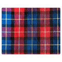 Blue & Red Plaid Double Sided Flano Blanket (medium)  by WensdaiAmbrose