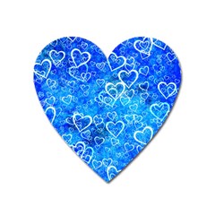 Valentine Heart Love Blue Heart Magnet by Mariart