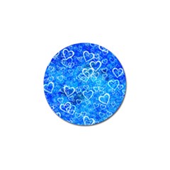 Valentine Heart Love Blue Golf Ball Marker (4 Pack) by Mariart