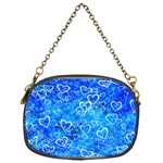 Valentine Heart Love Blue Chain Purse (One Side) Front