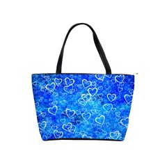 Valentine Heart Love Blue Classic Shoulder Handbag by Mariart