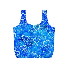 Valentine Heart Love Blue Full Print Recycle Bag (s) by Mariart