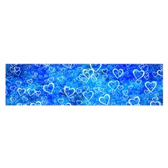 Valentine Heart Love Blue Satin Scarf (oblong) by Mariart