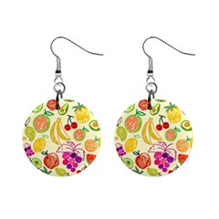 Seamless Pattern Fruit Mini Button Earrings by Mariart